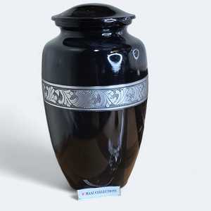 Urne funéraire pour adulte de qualité supérieure la plus vendue avec détail gravé par reflet doré pour une commémoration digne directement de l'Inde - Product Image 2