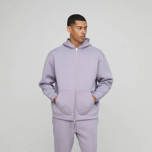 Fabricant de vêtements Sweatshirt à capuche zippé à épaules tombantes qualité supérieure Streetwear personnalisé - Product Image 1