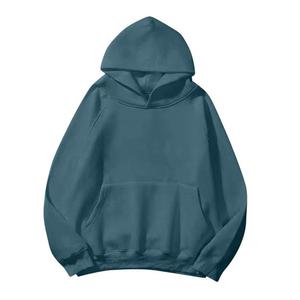 Sweat à capuche unisexe à poche ouverte de couleur unie Streetwear décontracté pour hommes et femmes à la mode à prix compétitif pour la saison d'automne - Product Image 2