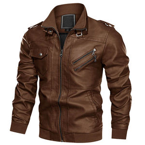 New Arrivals 2025 <b>Large</b> Size Leather Casual Stand Collar Waterproof Winter <b>Canvas</b> Men's Jackets OEM Service Customized - Product Image 2