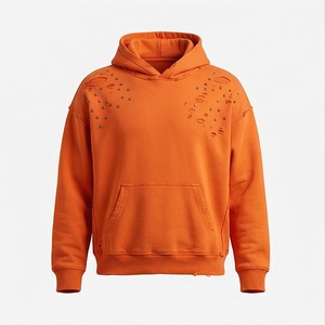 Sweat-shirts thermiques surdimensionnés 100 % coton de haute qualité, anti-plis, avec logo personnalisé, pour hommes, style français 3D, vente en gros, pour l'extérieur - Product Image 1