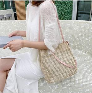 Large Capacity Bohemian <b>Women's</b> <b>Messenger</b> <b>Bags</b> Wicker Woven Woven Shoulder Totes with Tassel Straw Handbag for <b>Women</b> - Product Image 2