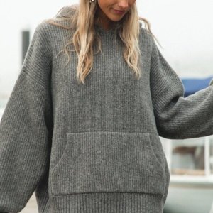 เสื้อมีฮู้ดกีฬาลำลองของผู้หญิงคอลเลคชั่นฤดูใบไม้ร่วงฤดูหนาวเป็นมิตรต่อสิ่งแวดล้อมอย่างยั่งยืนปักทรงหลวมระบายอากาศได้ดีไม่มีซับใน - Product Image 5