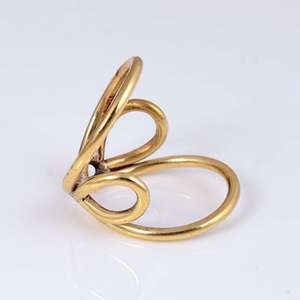 Latest Design Minimalist Geometric <b>Ring</b> Dainty Brass <b>Ring</b> Women 18k Gold Plated Wire Band <b>Statement</b> Cage Jewelry Wholesale/OEM - Product Image 2