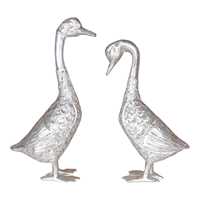 Figurine décorative éléphant en métal plaqué argent, artisanale, de luxe, pour la maison, le bureau, le salon, la table basse, l'étagère, vente en gros