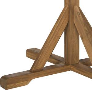 Mesa redonda de madera maciza rústica Diseño robusto para encantadores espacios de comedor interiores o exteriores - Product Image 3