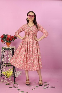 Kurti Premium Lina Approved para Mujer, Multicolor, de Rayón Pesado, con Estampado por Transferencia Térmica Directa, Listo para Usar, Estilo Indio/Pakistaní - Product Image 4