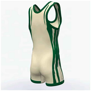 Uniforme de sport ajusté sans manches pour homme, rayé vert et blanc, respirant, évacuant l'humidité, séchage rapide, tissu extensible, taille élastique - Product Image 4