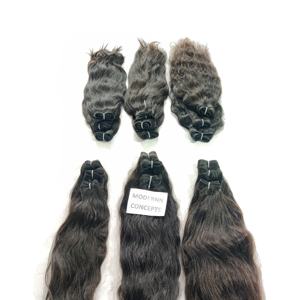 ผมต่อจากผมมนุษย์ผมต่อจากเวียดนามสีดำนุ่มสลวยธรรมชาติไม่ผ่านการแปรรูป - Product Image 1