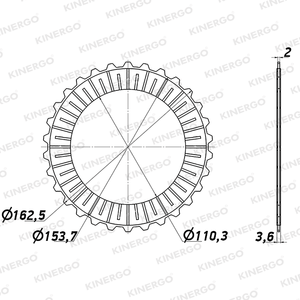 Plaque de friction FAW06S3 pour Aisin Warner VW / Audi TR-80SD, embrayage captif 0C8, embrayage captif - Product Image 2