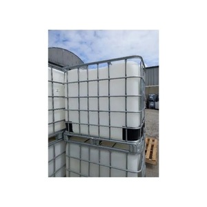 Réservoir IBC en polyéthylène blanc de 1000 L avec cadre en acier galvanisé, équipement de stockage de produits chimiques à haut niveau de sécurité - Product Image 1