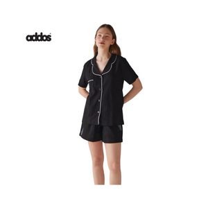 Ensemble de shorts en tricot décontracté pour femmes, au-dessus du genou, 2 pièces, logo personnalisé, couleur unie, mode estivale - Product Image 6