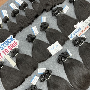 Oferta de Black Friday, Extensiones de Cabello Natural Vietnamita de Alta Calidad, Ondulado Natural, Negro Liso, Sin Enredos, Precio al por Mayor, Gran Stock - Product Image 4