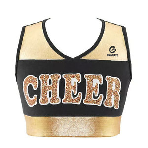 Conjuntos de Uniformes de Porristas Estampados de Nuevo Estilo del Mejor Fabricante para Mujer, Color y Diseño Personalizados, MOQ Bajo, Alta Calidad - Product Image 5