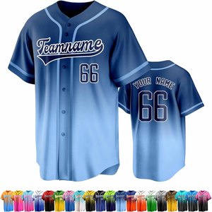 เสื้อเบสบอลทีมกีฬาชาย ชุดทีมแบบซับลิเมชั่น เสื้อเบสบอลพิมพ์ลายดิจิทัลติดกระดุม - Product Image 3