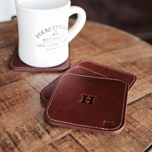 Square PU Leather Coaster Holder Drink Mats for Cup Glass Heatproof Tableware Gift Bulk Export Custom Logo OEM Factory Supplier - Product Image 6