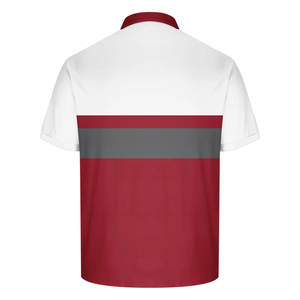 เสื้อยืดโปโลสำหรับผู้ชายเสื้อโปโลแขนสั้นผ้าคอตตอนพิมพ์โลโก้ - Product Image 3