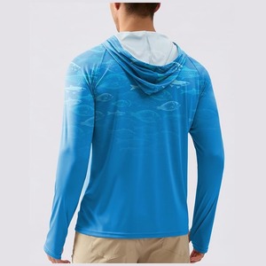 Camisa de Pesca de Manga Larga con Logotipo Personalizado al por Mayor, con Protección Solar UPF 50, Transpirable, Fácil de Usar, con Capucha de Poliéster con Protección UV para Hombre - Product Image 6