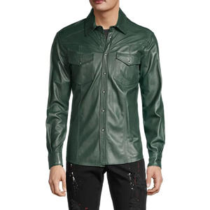 เสื้อเชิ๊ตหนังแฟชั่นผู้ชาย, เสื้อเชิ๊ตหนังแฟชั่นสำหรับผู้ชาย - Product Image 1