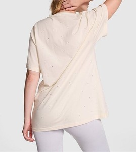 Camiseta Vintage de gran tamaño personalizada de algodón 100% para mujer, Camiseta holgada de manga corta con estampado de alta calidad y cuello redondo, cómoda - Product Image 2