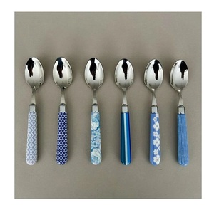 Juego de cubiertos de comedor de estilo americano de lujo, juego de cuchara de vajilla de acero inoxidable de diseño real único para el hogar, restaurante, hoteles, uso - Product Image 1