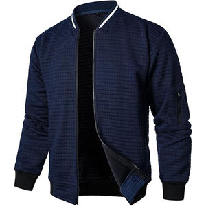 Veste matelassée décontractée pour hommes, col montant de haute qualité, séchage rapide, denim en coton et laine, enduit durable, OEM - Product Image 1