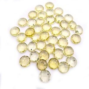 Quartz Citron Naturel Forme Ronde Percé Lâche Jaune Pierres Précieuses Perles À Facettes Pour La Fabrication De Bijoux - Product Image 3