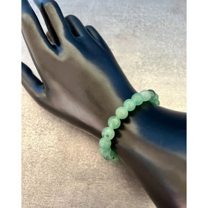 Handmade Beaded <b>Bracelet</b> with 8mm Green Aventurine Gemstones Includes Gift Bag and <b>Healing</b> Card for Positive Energy - Product Image 2