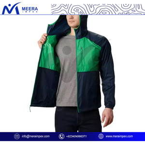 Men's Winter Hooded <b>Quilted</b> Stand Collar Windbreaker Jacket Custom Logo Breathable Waterproof Eco-Friendly 100% Polyester New - Product Image 4
