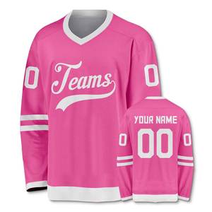 Nouveau style vierge échantillon gratuit maillot de hockey sur glace rouge et blanc maillot de hockey sur glace en polyester de haute qualité avec impression par sublimation - Product Image 1