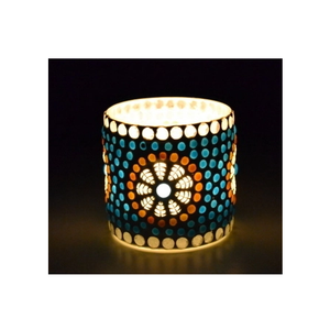 Petites bougies décoratives en mosaïque, porte-lumière en T, vente en gros, bougies colorées bon marché, divers modèles - Product Image 3
