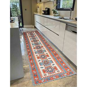 Tapis imprimé style vintage - Cadeau bohème pour la maison, tapis fin non tissé - Product Image 5