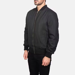 Chaqueta Bomber de Piloto Casual para Hombre, Nueva Marca al por Mayor, Chaqueta Universitaria de Satén para Invierno, Chaqueta de Béisbol con Cremallera, Talla Grande, 100% Poliéster - Product Image 2