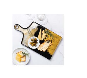 Fantaisie Gris Designer Servant Matin Petit Déjeuner Style Décoratif Planche À Découper Résine Époxy Fromage Et Fruits Chopper À Bas Prix - Product Image 4
