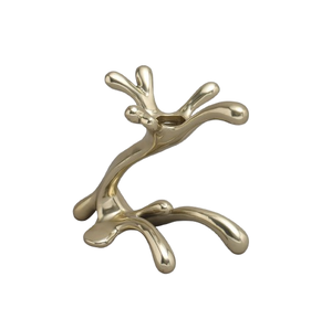 Bougeoir Design Belle Finition Chromée Meilleur pour la Décoration de Noël et de Mariage pour Avec Tailles 7x4x10 Cm - Product Image 2