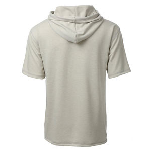 เสื้อฮู้ดแขนสั้นสไตล์ฤดูร้อนสำหรับผู้ชาย ผลิตจากผ้าเนื้อนุ่ม ระบายอากาศได้ดี ออกแบบมาเพื่อการสวมใส่สบายๆ แบบลำลอง ไม่มีแบรนด์ น้ำหนักเบา - Product Image 3