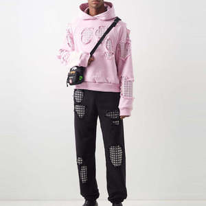 Sweat-shirt premium délavé avec logo personnalisé, haute qualité, vente en gros - Product Image 4