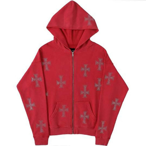 Sweat à capuche personnalisé pour homme, hiver, avec strass, avec votre propre logo, mélange polyester/coton - Product Image 6
