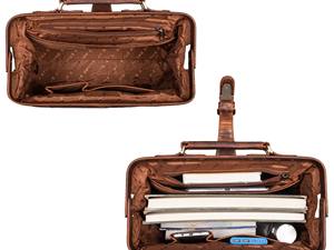 Mens Genuine Leather Luxury Doctor <b>Bag</b> Weekender Travel Duffle Large Capacity Water Resistant Eco-Friendly Vintage Brown <b>Medical</b> - Product Image 4