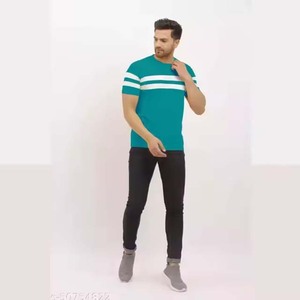 T-shirts en coton col rond de haute qualité hommes dernière conception d'impression surdimensionnée à manches courtes du Pakistan - Product Image 4