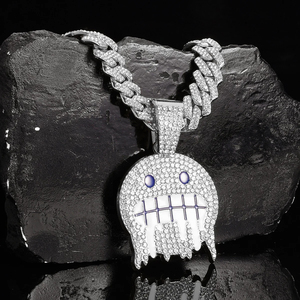 Personalizado VVS Leb Grown redondo brillante corte diamante colgante personalizado cadena cubana colgante Hip Hop joyería - Product Image 4