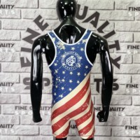 États-Unis Vente en gros Singlet de lutte Imprimé par sublimation numérique Singlet de lutte FQS Custom Wrestling Wears & Gear Manufacturer