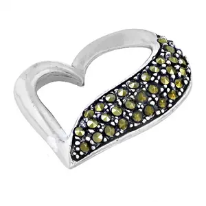 Colgante de Corazón de Plata 925 para Mujer, con Piedras Preciosas, Oro Rosa con Baño de Rodio, Estilo Religioso, Colgante de Amuleto, Joyería de Regalo - Product Image 3