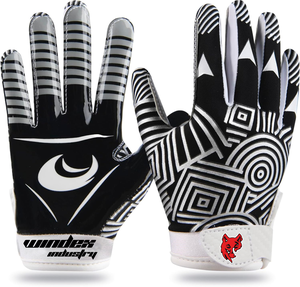 Nuevos guantes receptores deportivos personalizados directos de fábrica de gran oferta, guantes de fútbol, guantes de fútbol americano por sublimación para jóvenes - Product Image 1
