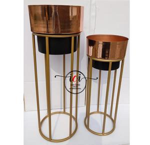 Vente chaude Nouvelle Arrivée Mur De Fer Décoratif Martelé Jardinières avec Support Tailles Personnalisées Finition Unique pour la Décoration De Mariage - Product Image 6