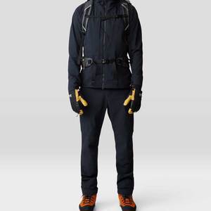 Precio bajo al por mayor de los hombres de lona de invierno chaqueta Softshell impermeable cortavientos de tela ligera de cuello alto OEM personalizable - Product Image 6