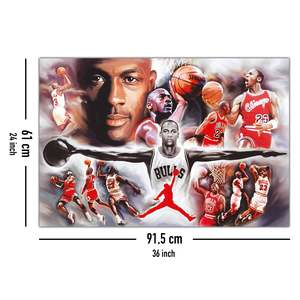 Modern Style Michael Jordan <b>Canvas</b> Poster Collage Framed for Office <b>Wall</b> Decor - Product Image 5