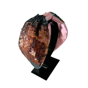 Premium Boutique Export-quality Finish Handmade Beaded Knot <b>Headband</b> Shimmer Embellished <b>Fabric</b> Hair Accessory Stylish <b>Headbands</b> - Product Image 1