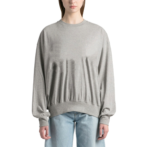 Nuevo diseño Otoño Invierno mujer lavado ácido impreso 100% algodón polar ajuste suelto cuello redondo pulóver sudadera hecha en Pakistán - Product Image 1