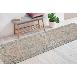 Tapis imprimé floral : tons doux, décoration de bureau, vert, personnalisé, turc, tapis doux non tissé - Product Image 4